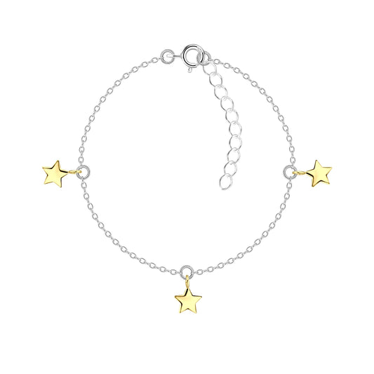 Gold Plated Silver Star Bracelet - The Taylor