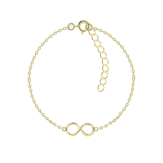 Gold Plated Sterling Silver Infinity Bracelet - The Theodora