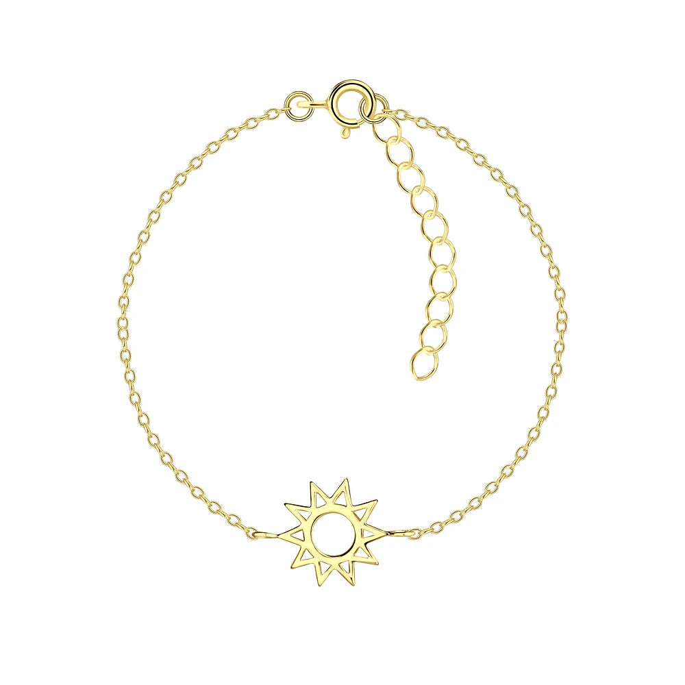 Gold Plated Sterling Silver Sun Bracelet - The Aurelia