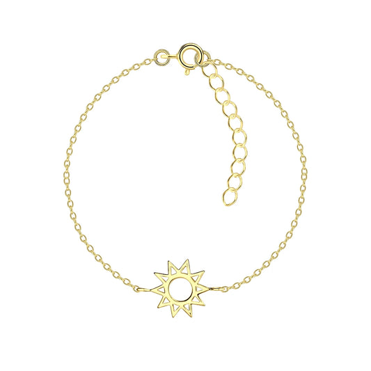 Gold Plated Sterling Silver Sun Bracelet - The Aurelia