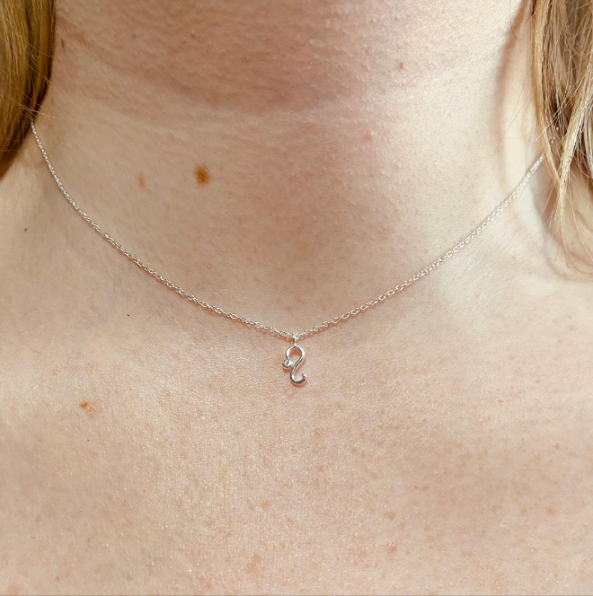 Sterling Silver Leo Zodiac Sign Necklace - The Leo