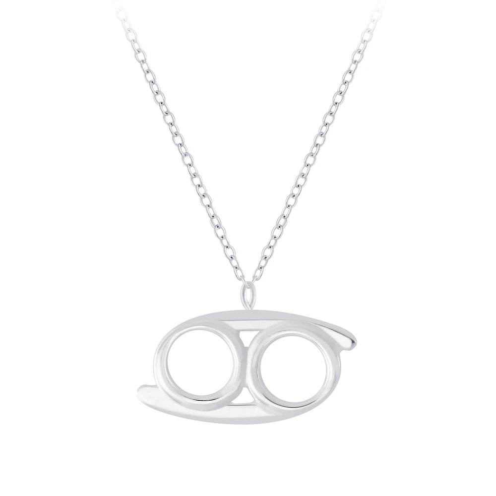 Sterling Silver Cancer Zodiac Sign Necklace - The Cancer