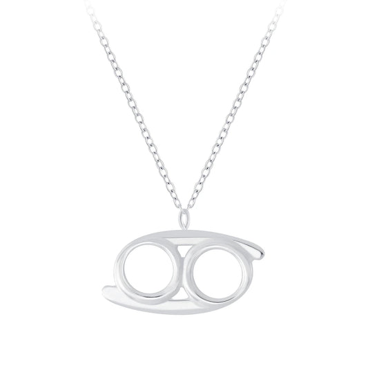 Sterling Silver Cancer Zodiac Sign Necklace - The Cancer