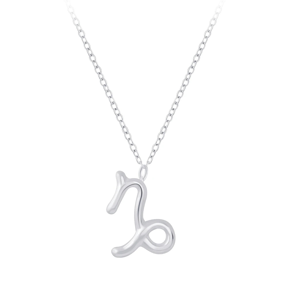 Sterling Silver Capricorn Zodiac Sign Necklace - The Capricorn