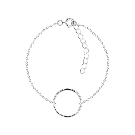 Sterling Silver Circle Bracelet - The Eve