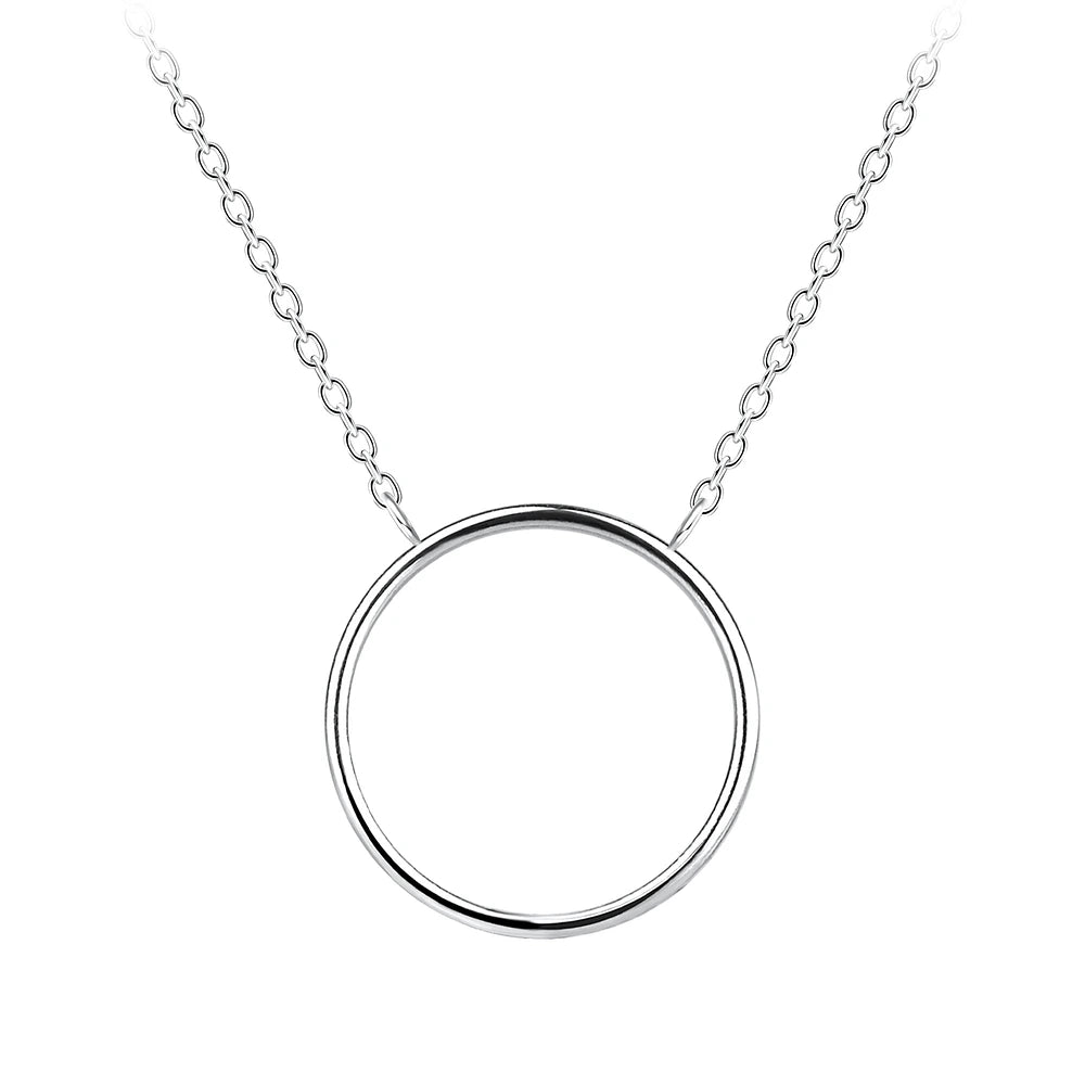 Sterling Silver Circle Necklace - The Eve