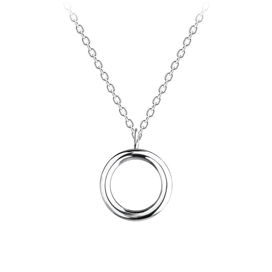 Sterling Silver Circle Necklace - The Lealla