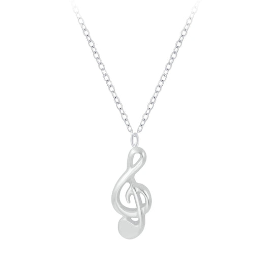 Sterling Silver G-Clef Necklace - The Melody