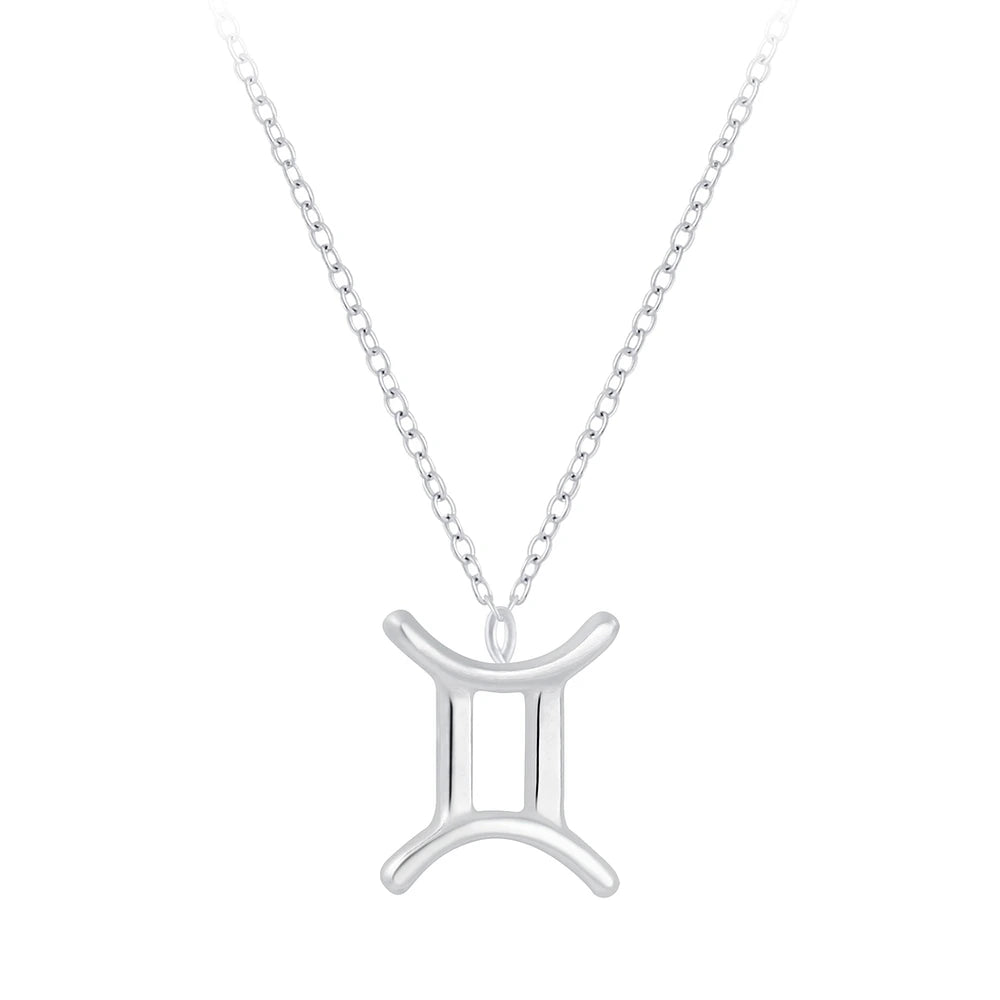 Sterling Silver Gemini Zodiac Sign Necklace - The Gemini