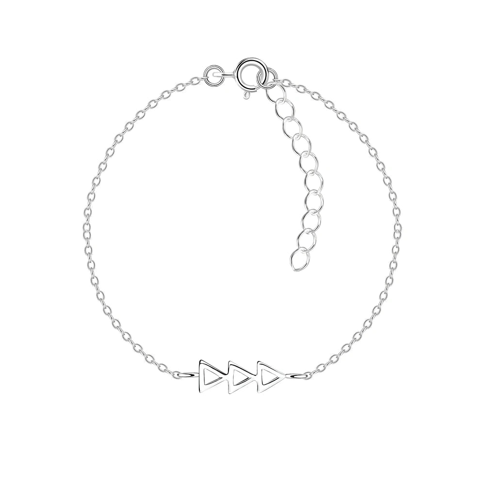 Sterling Silver Geometric Bracelet - The Gwendolyn