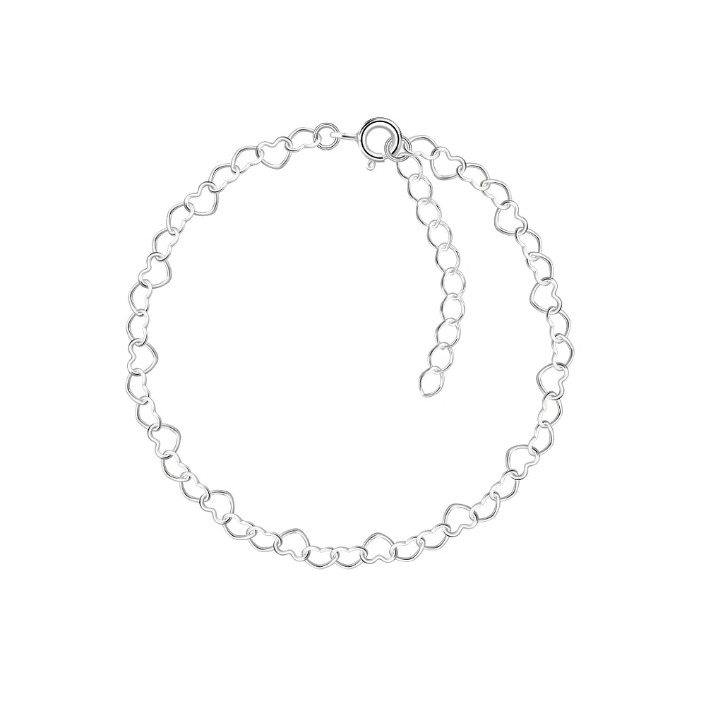 Sterling Silver Heart Bracelet - The Amita