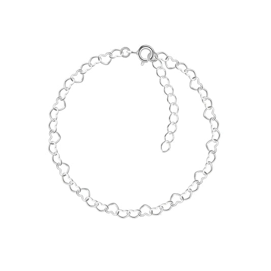 Sterling Silver Heart Bracelet - The Amita