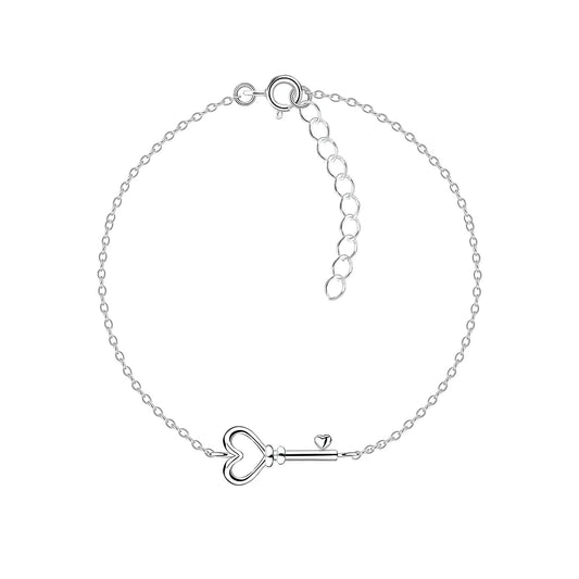 Sterling Silver Key Bracelet	- The Gracie