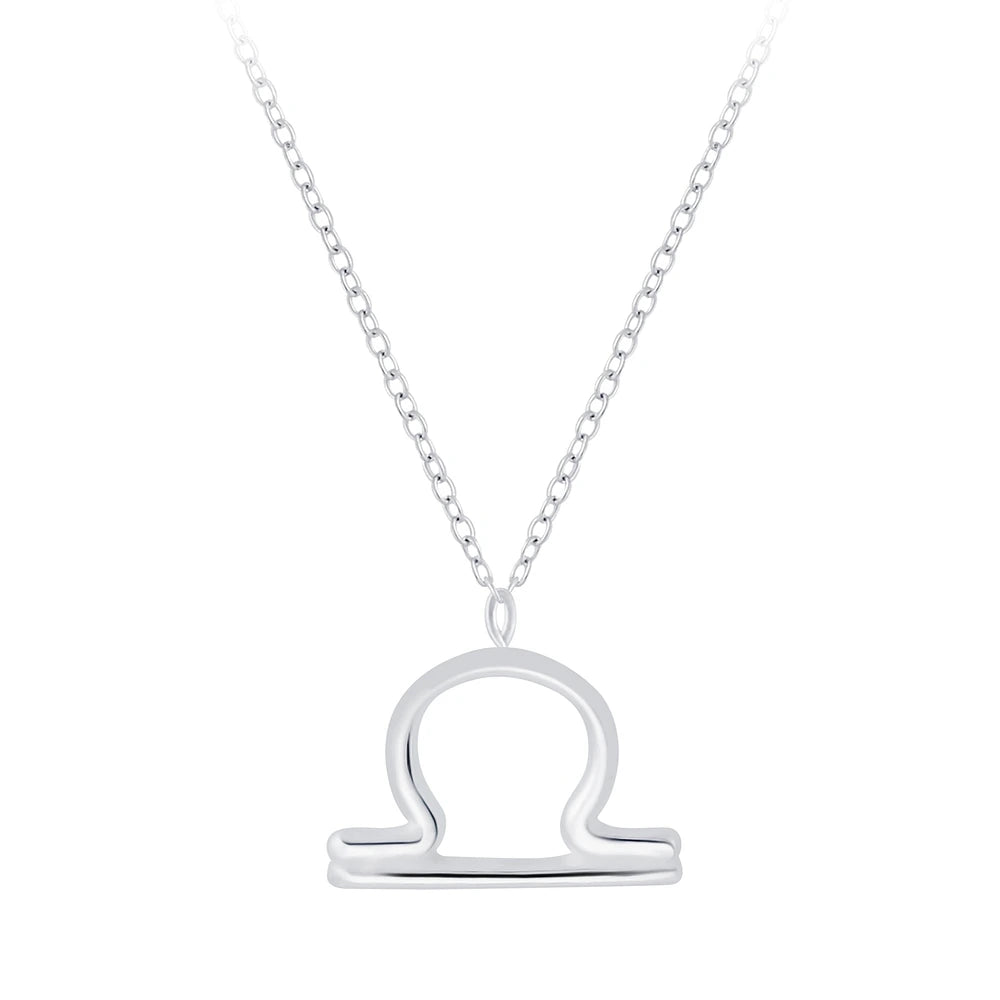 Sterling Silver Libra Zodiac Sign Necklace - The Libra