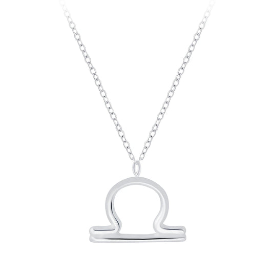 Sterling Silver Libra Zodiac Sign Necklace - The Libra