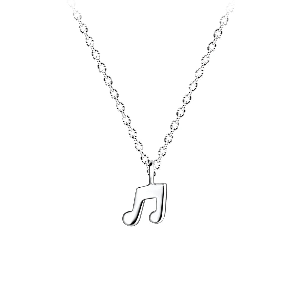 Sterling Silver Music Note Necklace - The Cadence