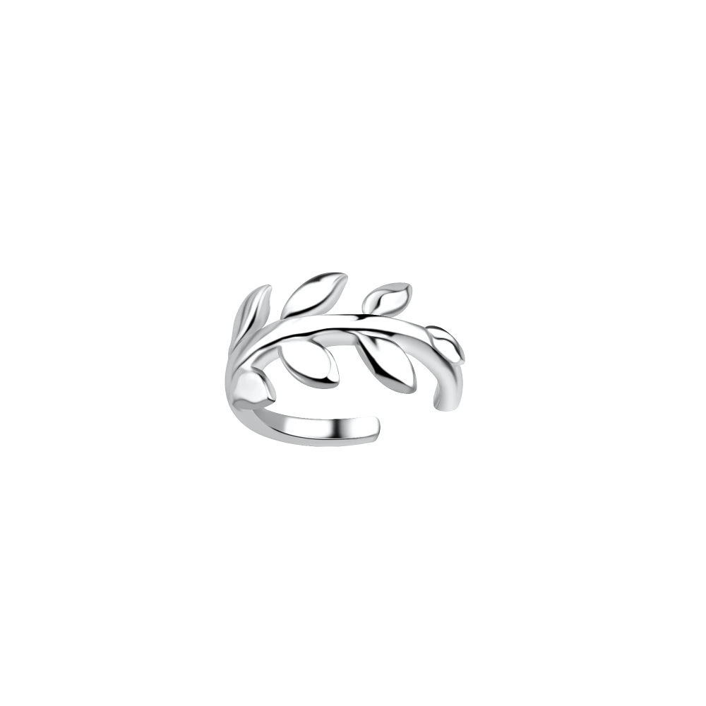 Sterling Silver Olive Leaf Cuff Earring - The Olive