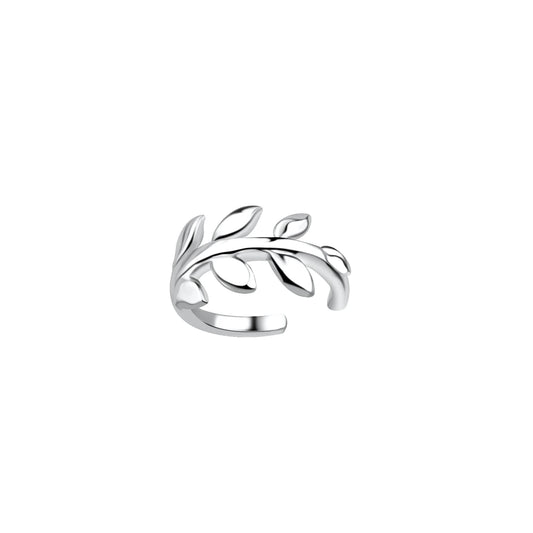 Sterling Silver Olive Leaf Cuff Earring - The Olive