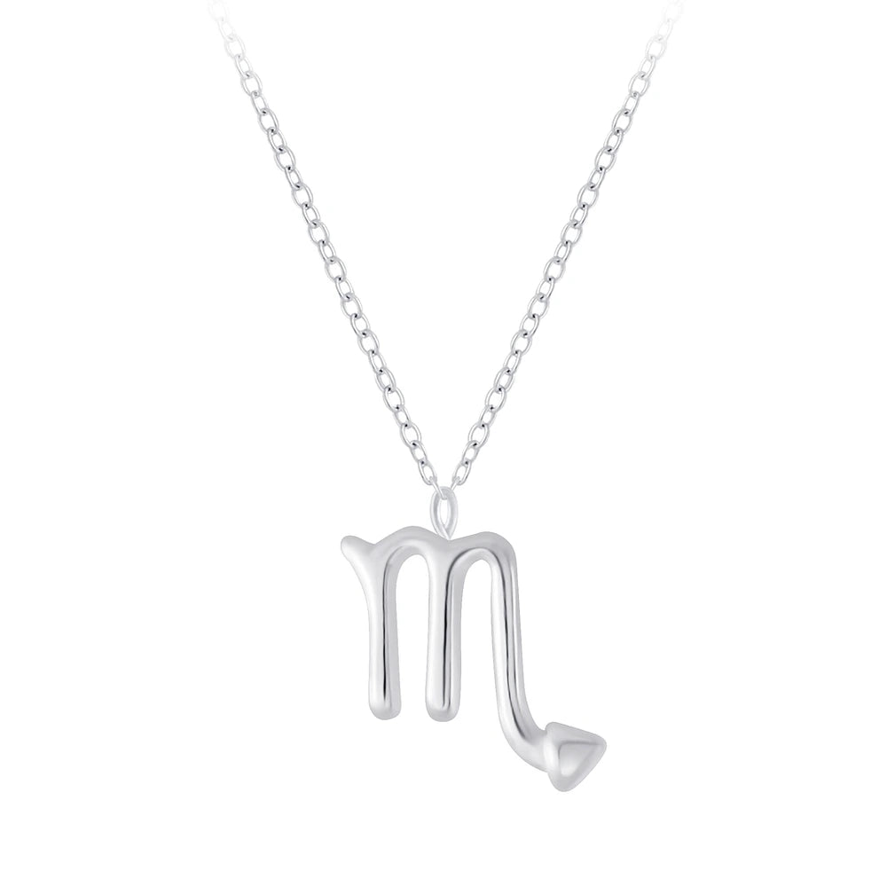 Sterling Silver Scorpio Zodiac Sign Necklace - The Scorpio
