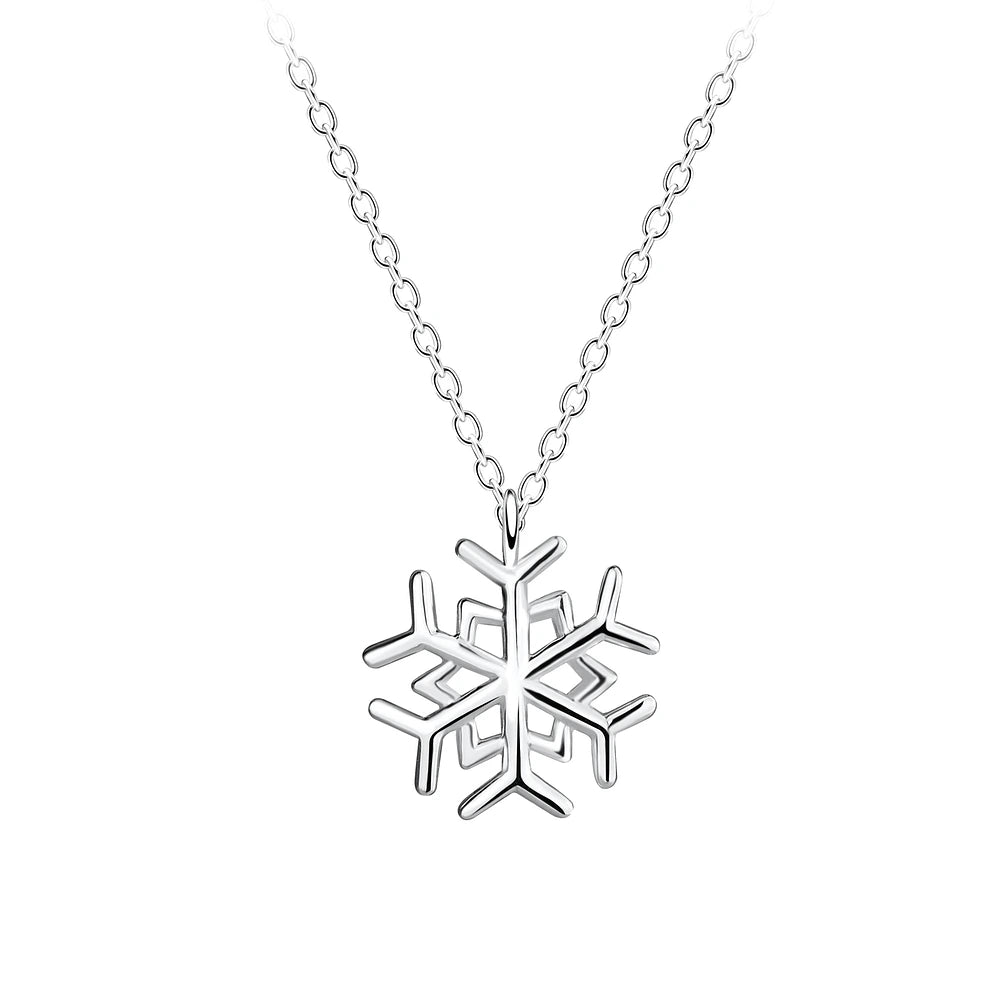 Sterling Silver Snowflake Necklace - The Wynter