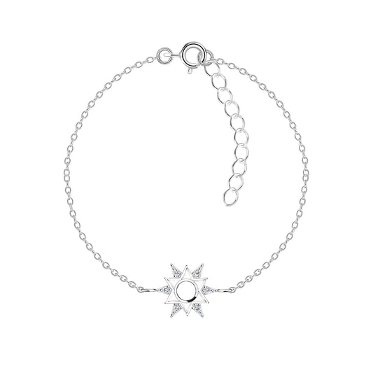 Sterling Silver Sun Bracelet - The Aurora