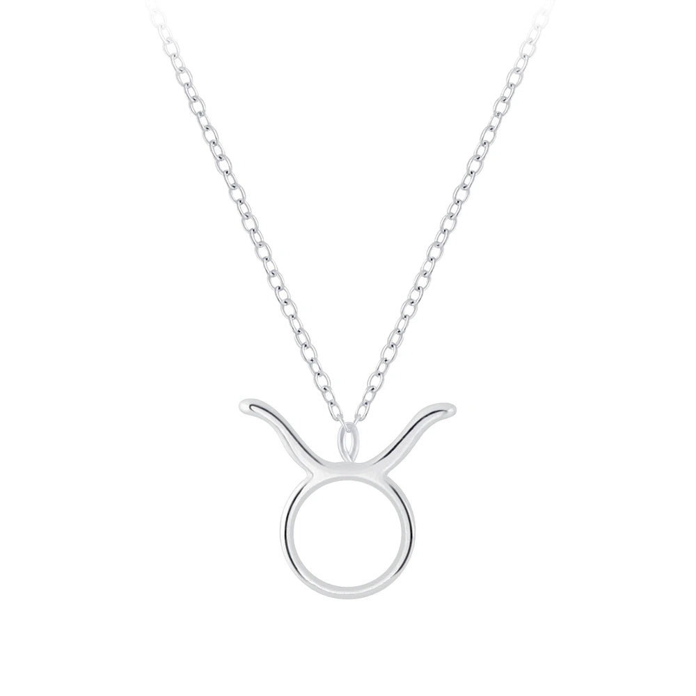 Sterling Silver Taurus Zodiac Sign Necklace - The Taurus