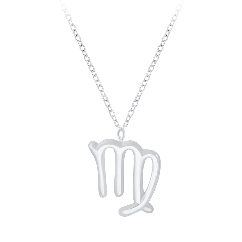 Sterling Silver Virgo Zodiac Sign Necklace - The Virgo