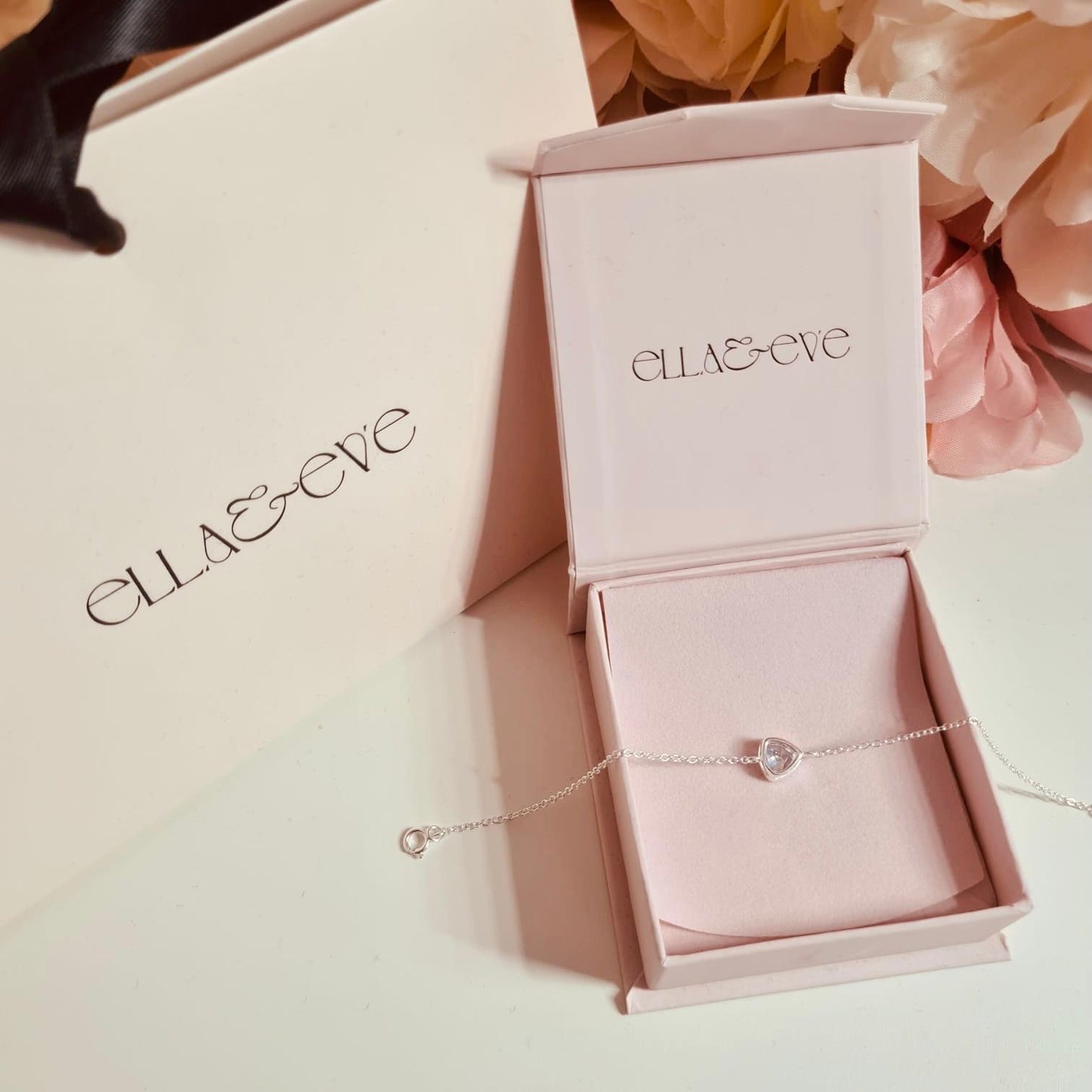 Sterling Silver Trillion Cut Bracelet CZ Stone - The Kaur