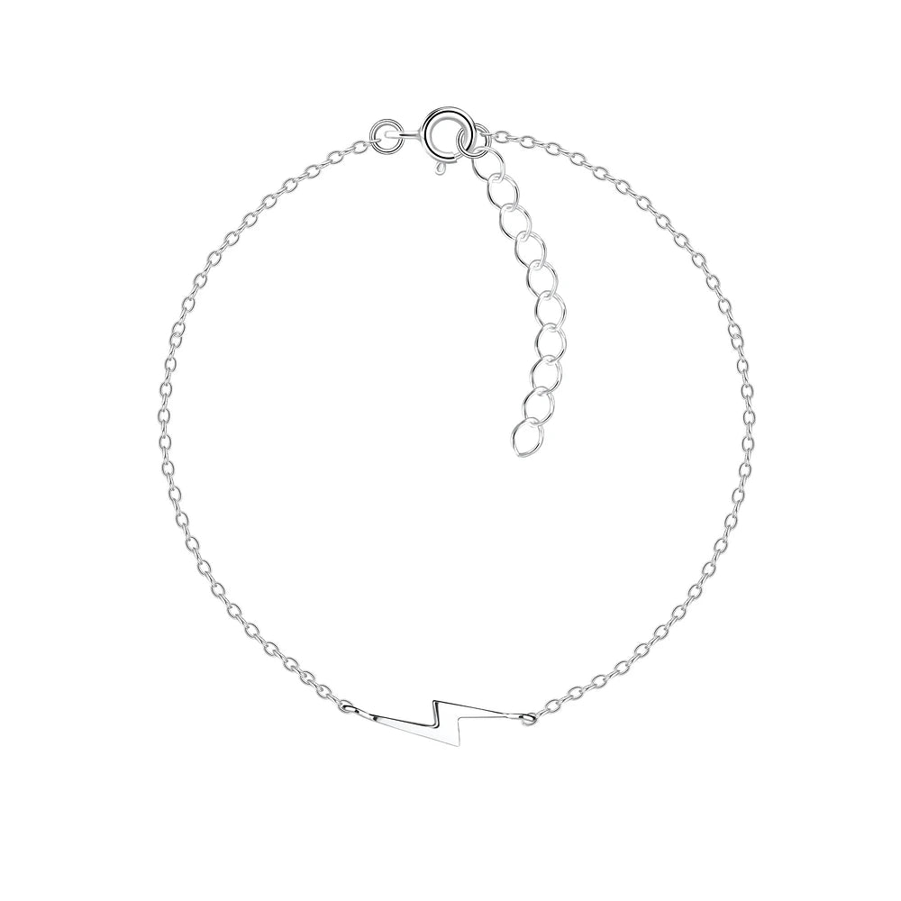 Sterling Silver Lightning Bolt Bracelet - The Valentina