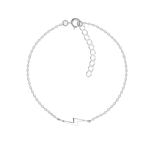 Sterling Silver Lightning Bolt Bracelet - The Valentina