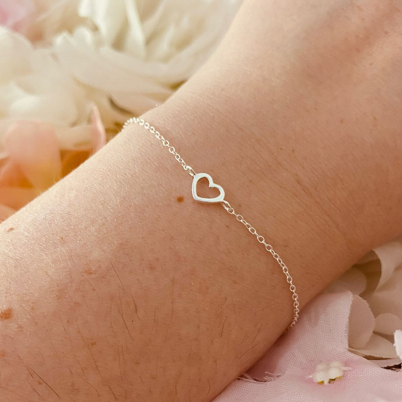 Sterling Silver Heart Bracelet - The Delilah