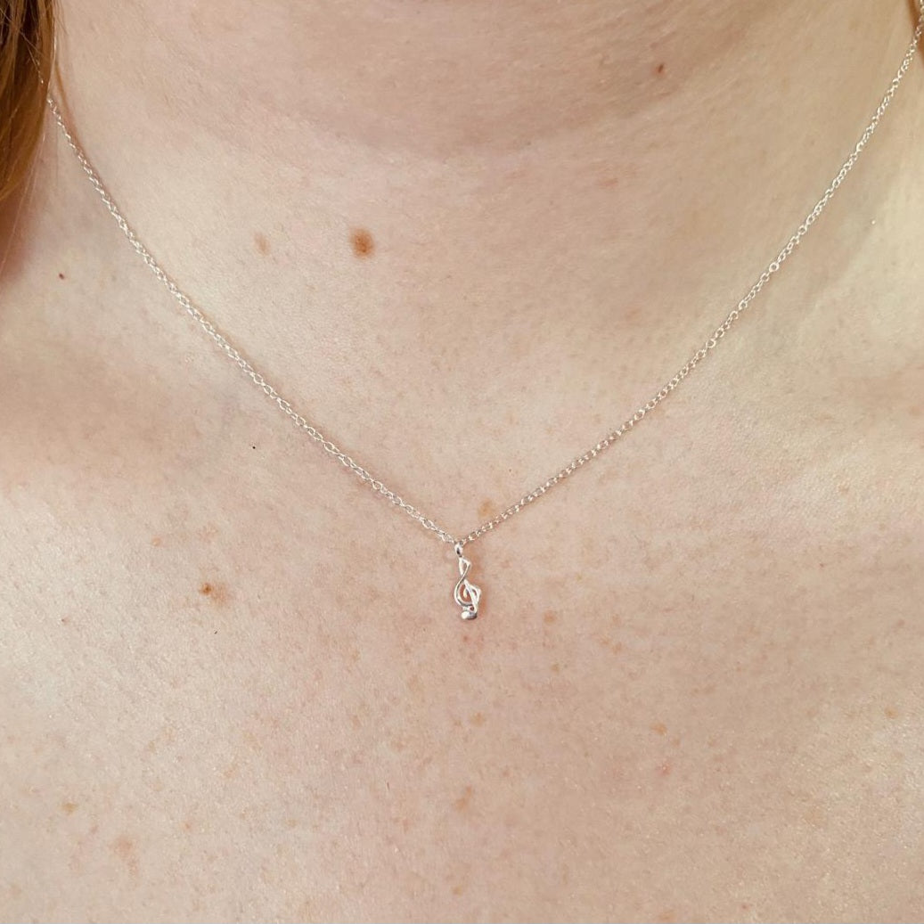 Sterling Silver G-Clef Necklace - The Melody