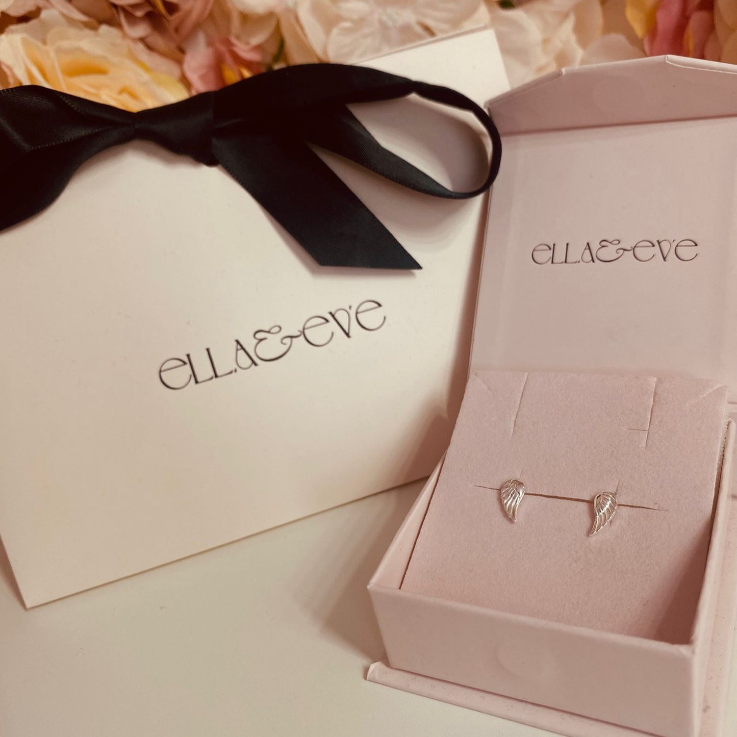 Sterling Silver Wings Stud Earrings - The Francesca