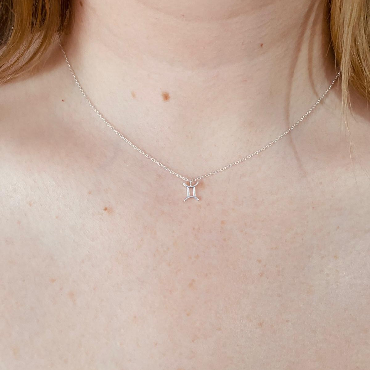 Sterling Silver Gemini Zodiac Sign Necklace - The Gemini