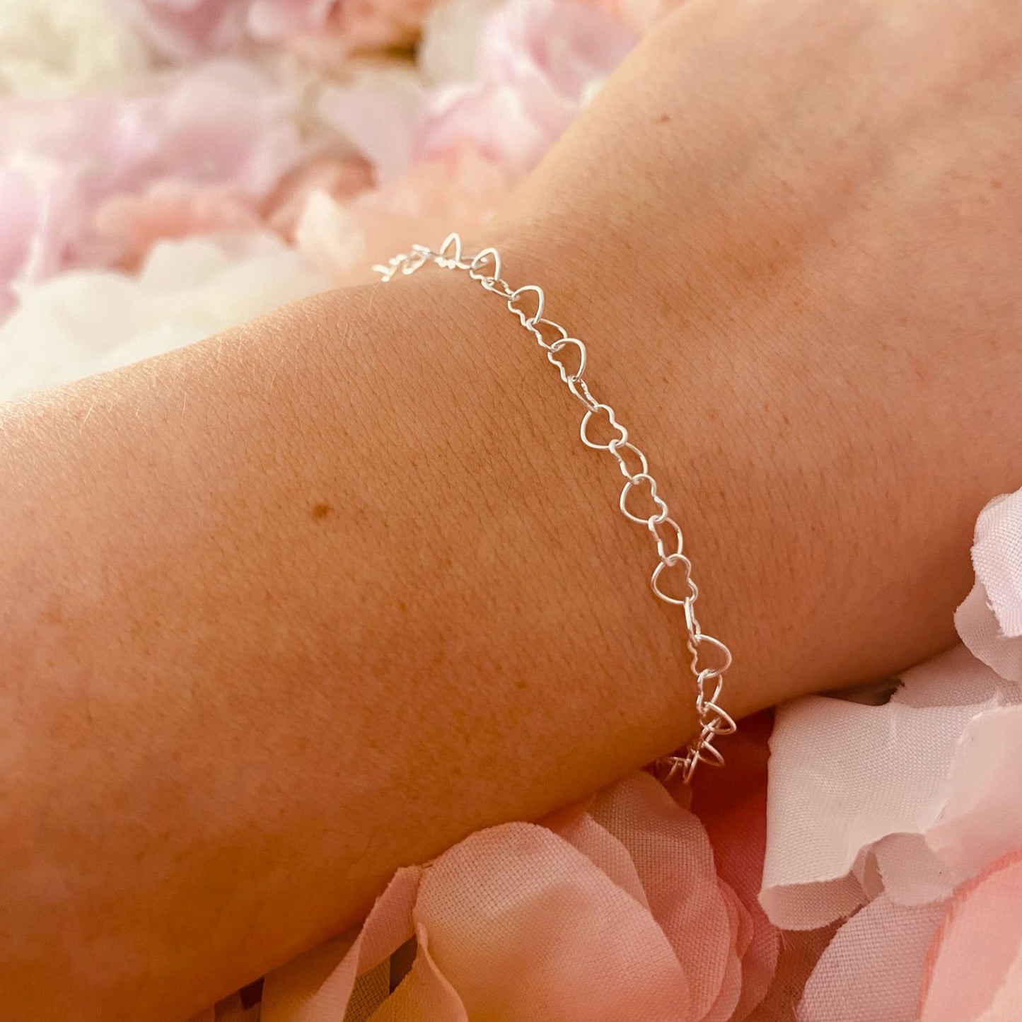 Sterling Silver Heart Bracelet - The Amita