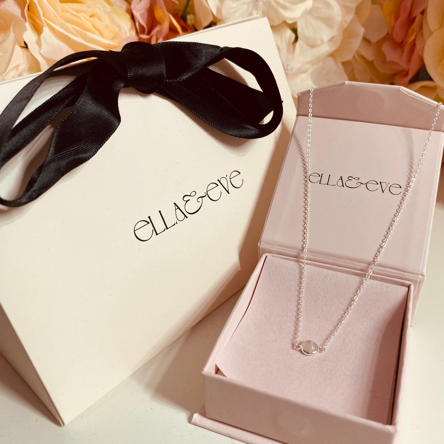 Sterling Silver Moonstone Necklace - The Selene