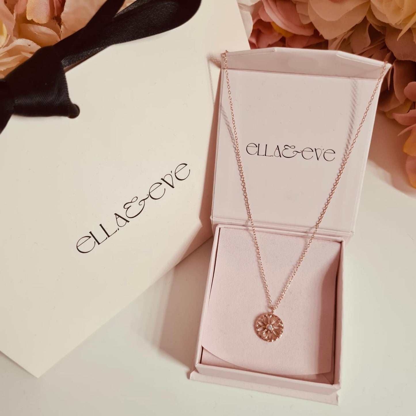 Gold Plated Sterling Silver Flower Necklace - The Azalea