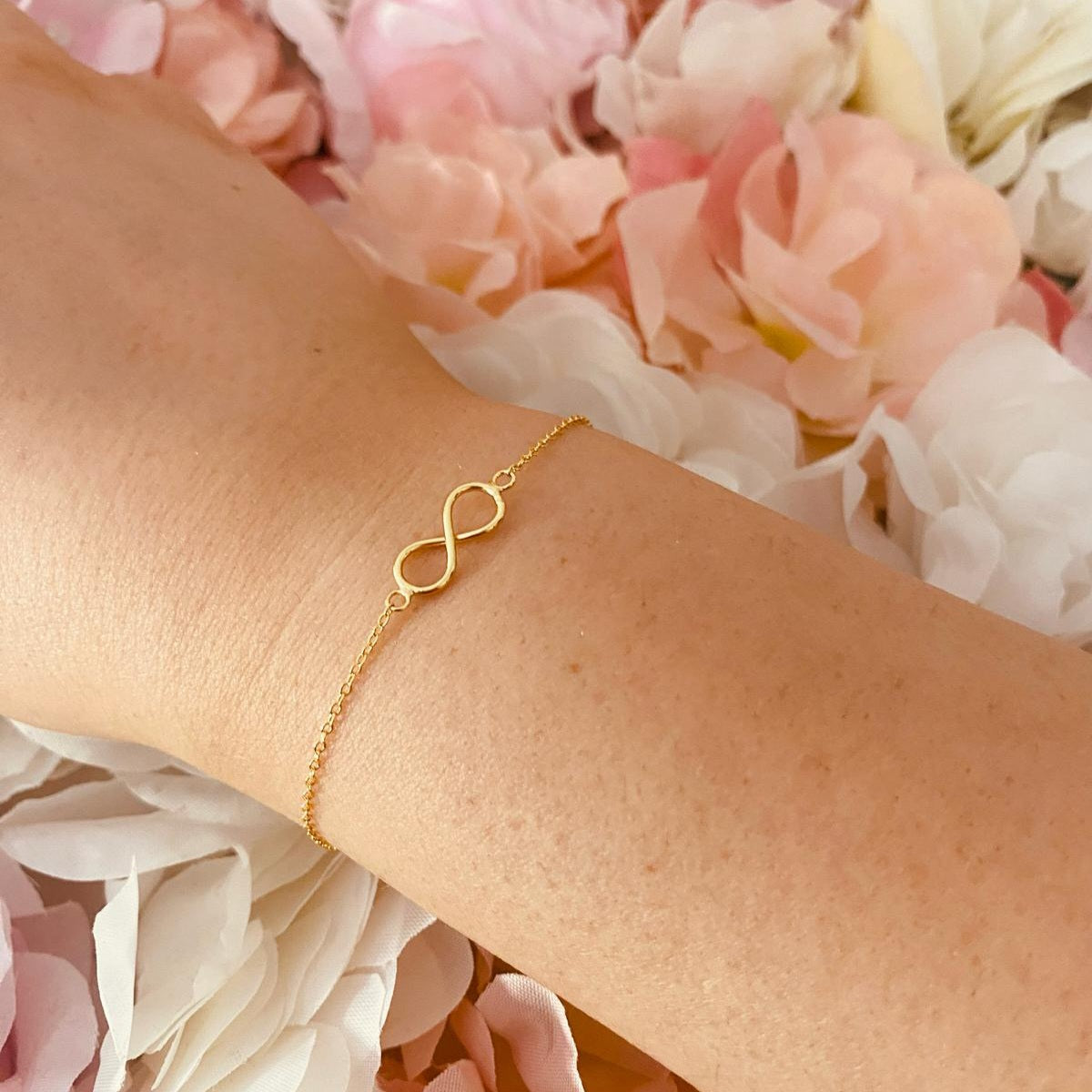 Gold Plated Sterling Silver Infinity Bracelet - The Theodora