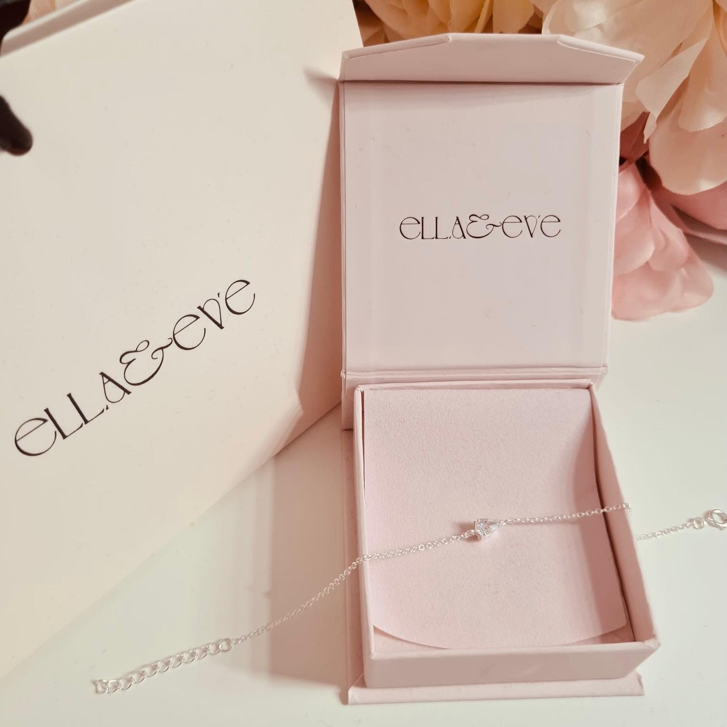 Sterling Silver Pear Bracelet CZ Stone - The Safta