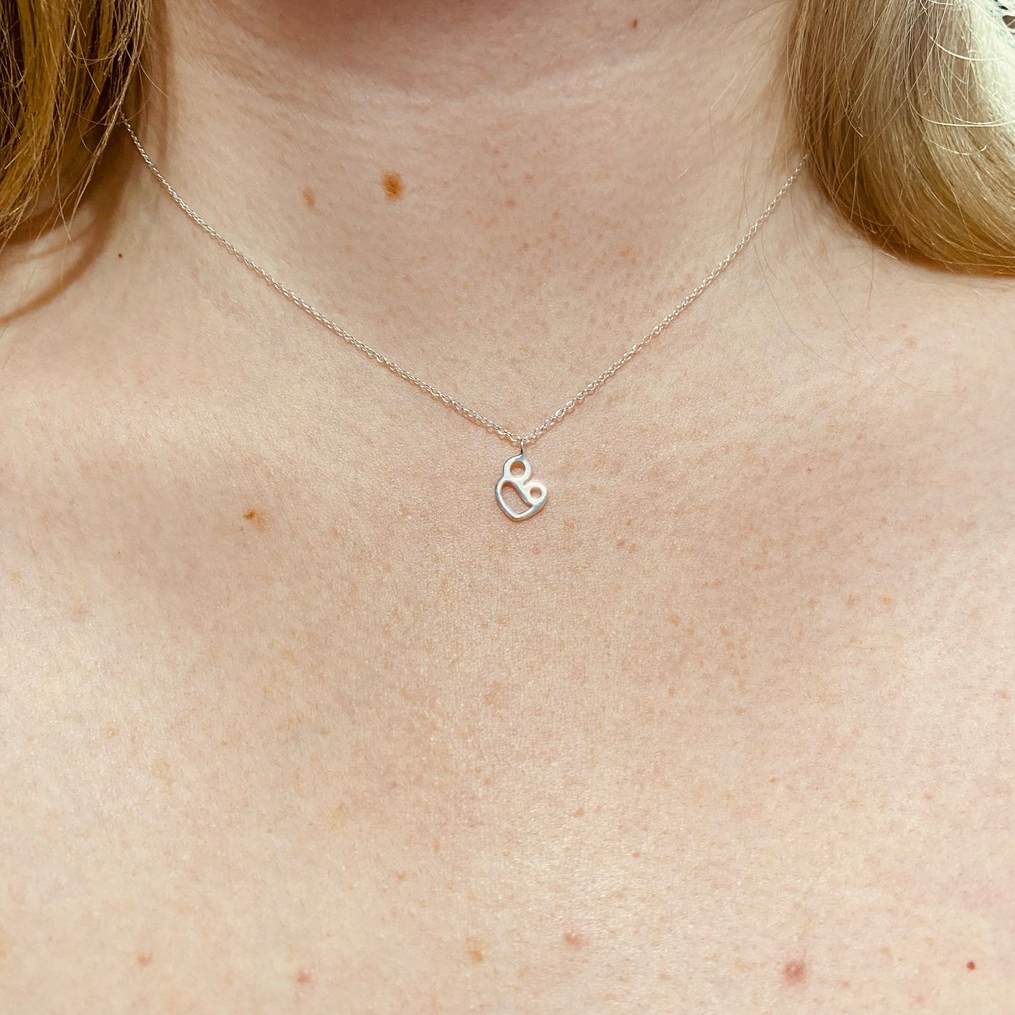 Sterling Silver Mum and Baby Necklace - The Marise