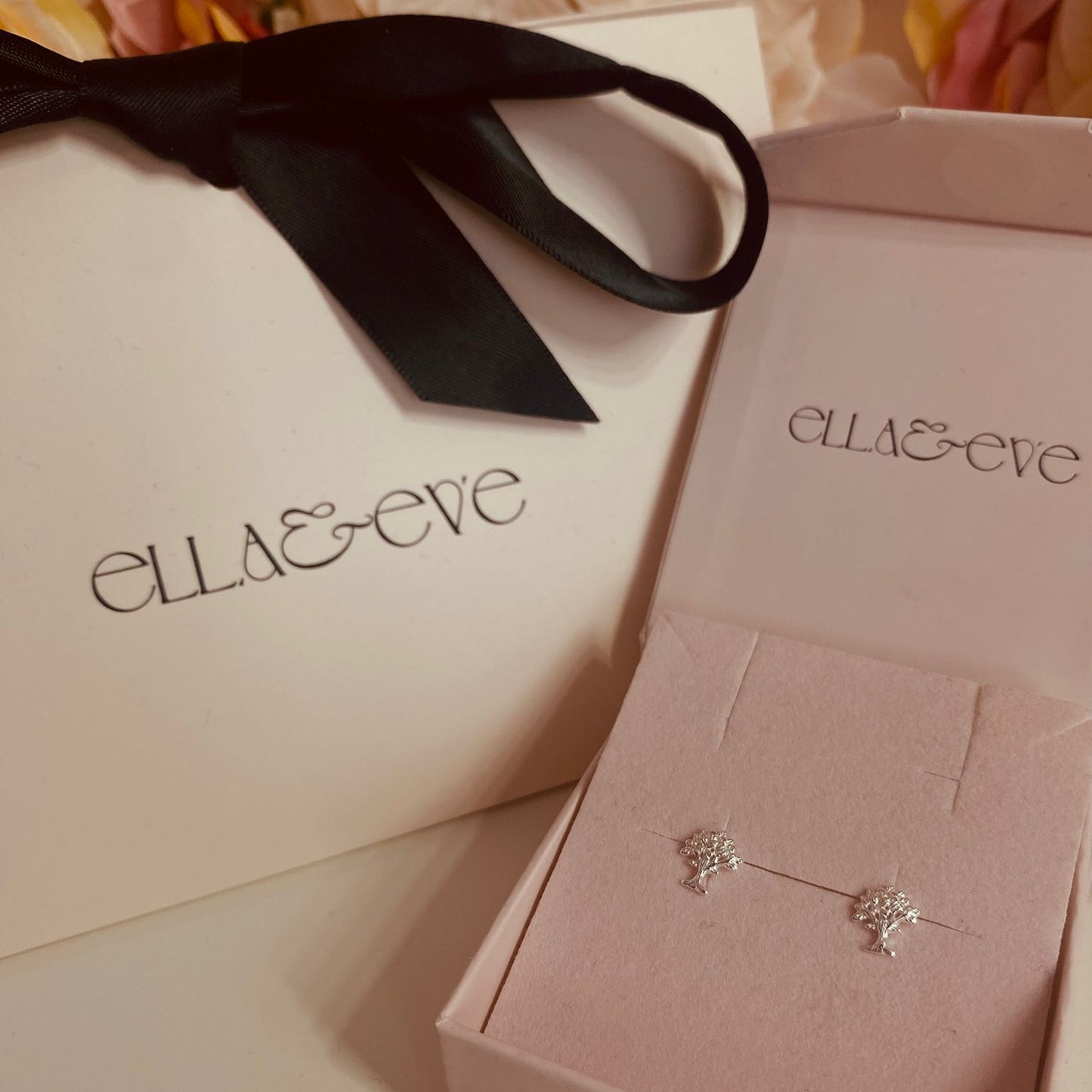 Sterling Silver Tree Of Life Stud Earrings - The Candice