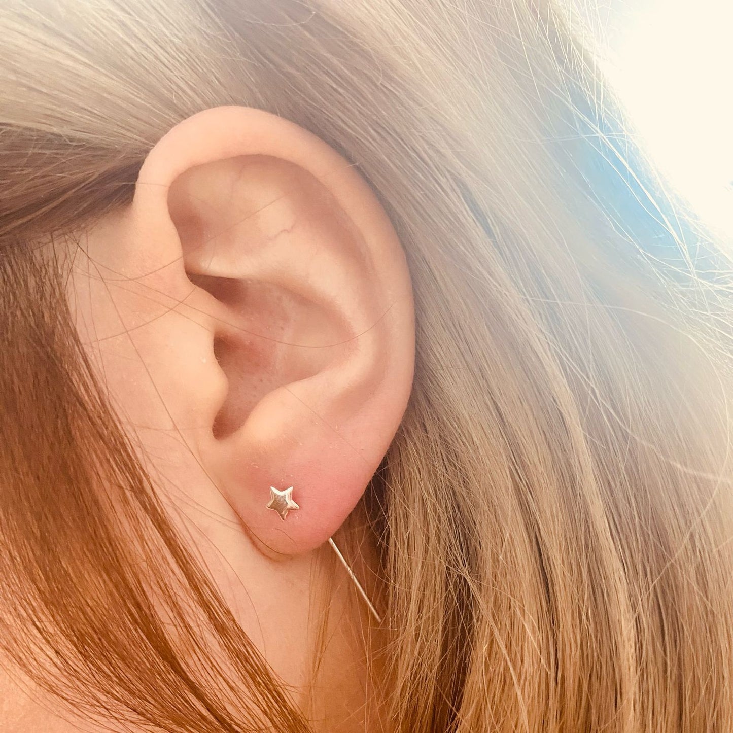 Sterling Silver Star Threader Earrings - The Sidra