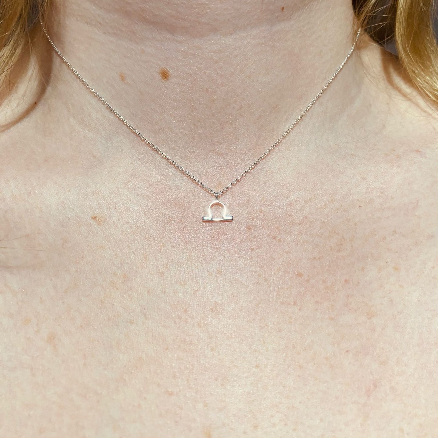 Sterling Silver Libra Zodiac Sign Necklace - The Libra