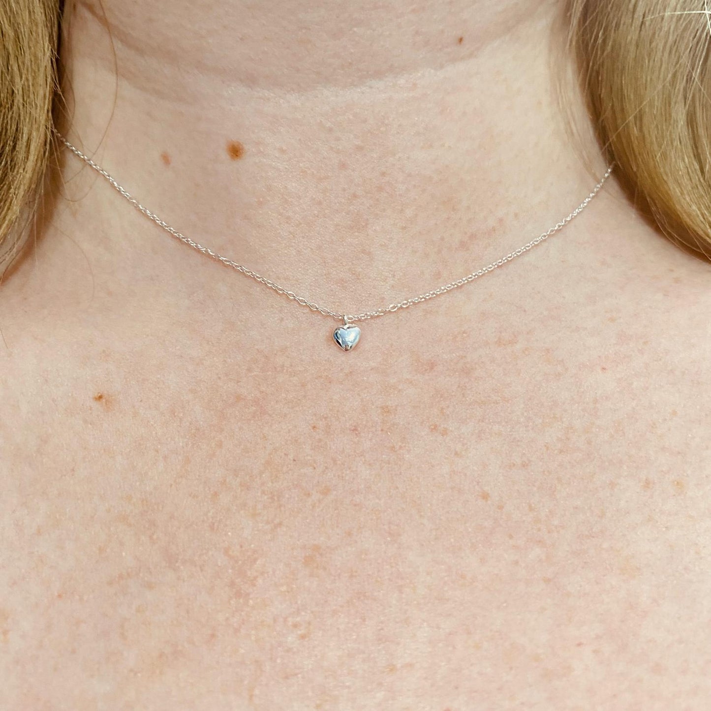 Sterling Silver Heart Necklace - The Freya