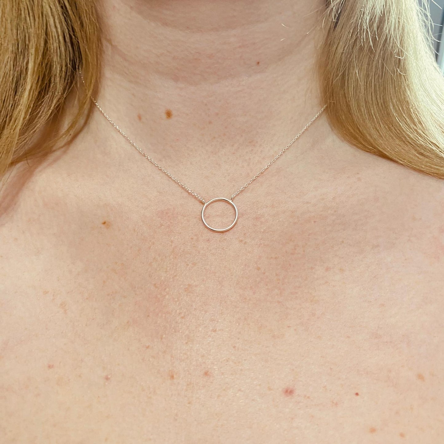 Sterling Silver Circle Necklace - The Eve