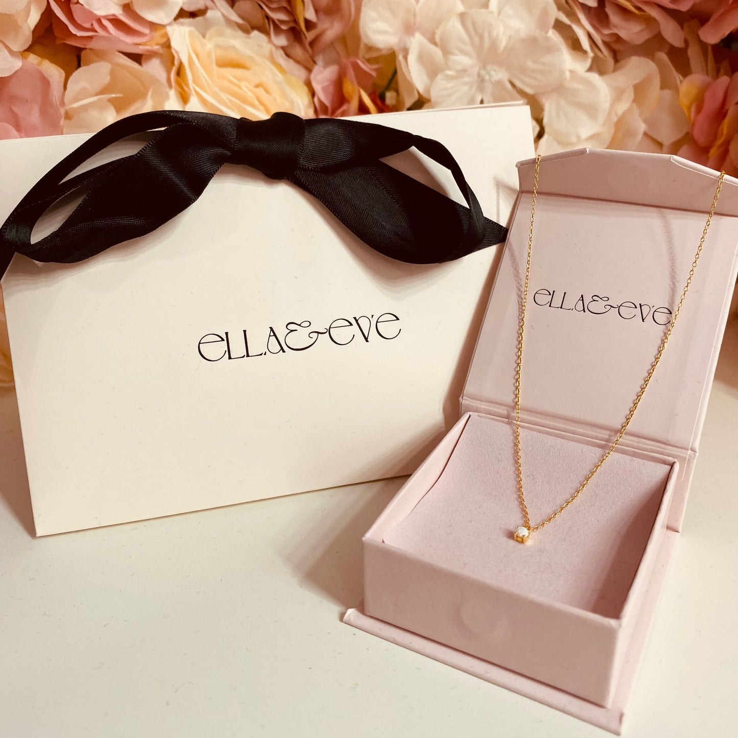 Gold Plated Sterling Silver Opal Necklace - The Gemma