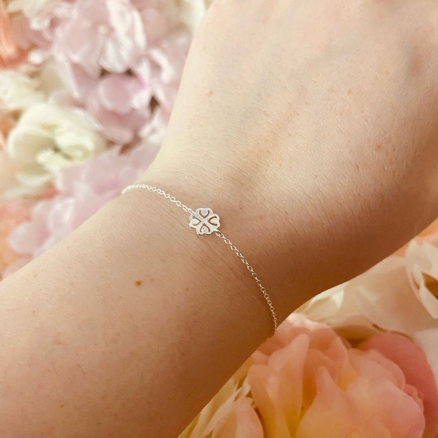 Sterling Silver Clover Bracelet - The Felice