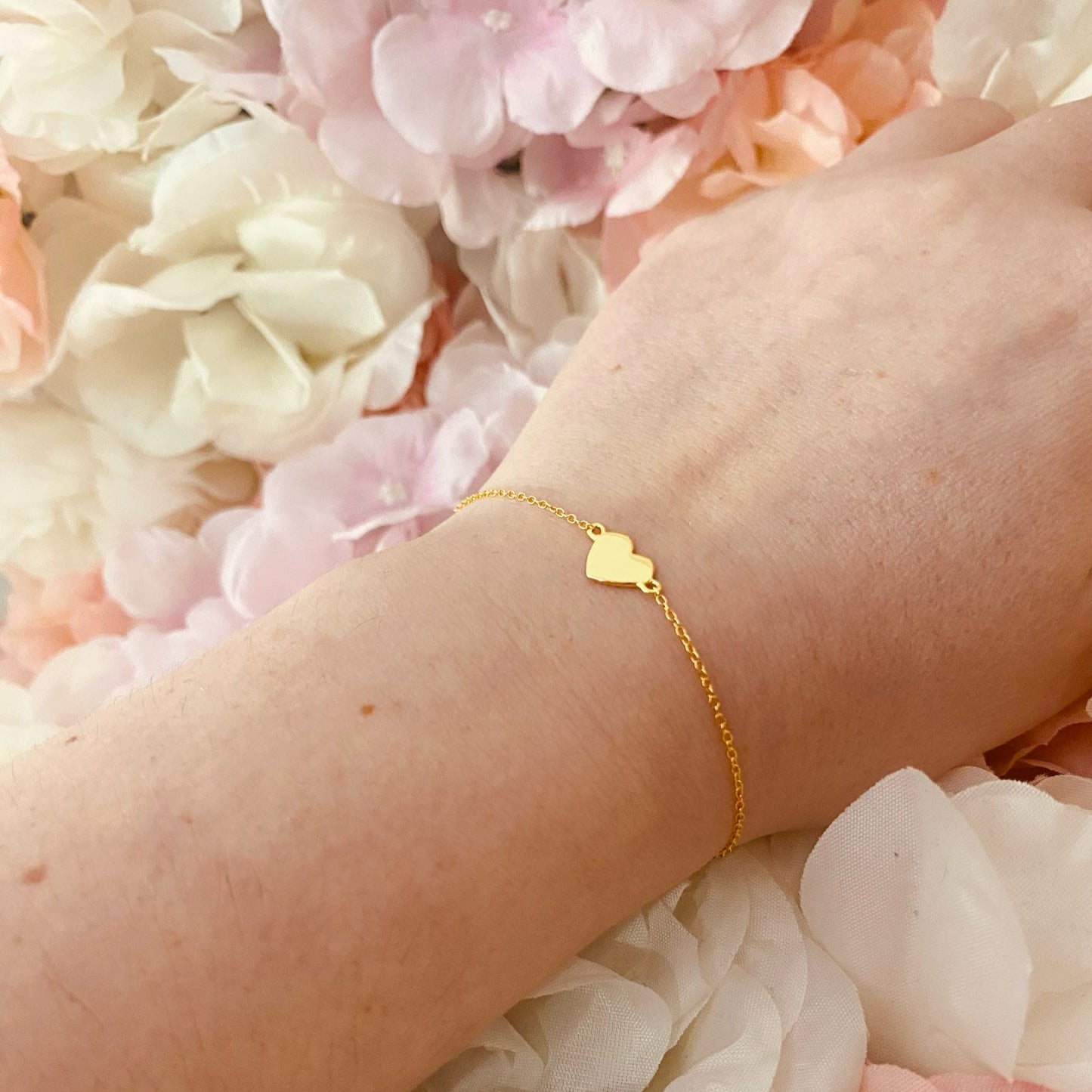 Gold Plated Sterling Silver Heart Bracelet - The Jo