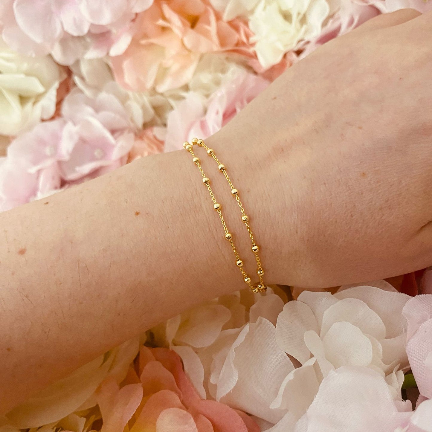 Gold Plated Sterling Silver Satellite Bracelet - The Eilidh