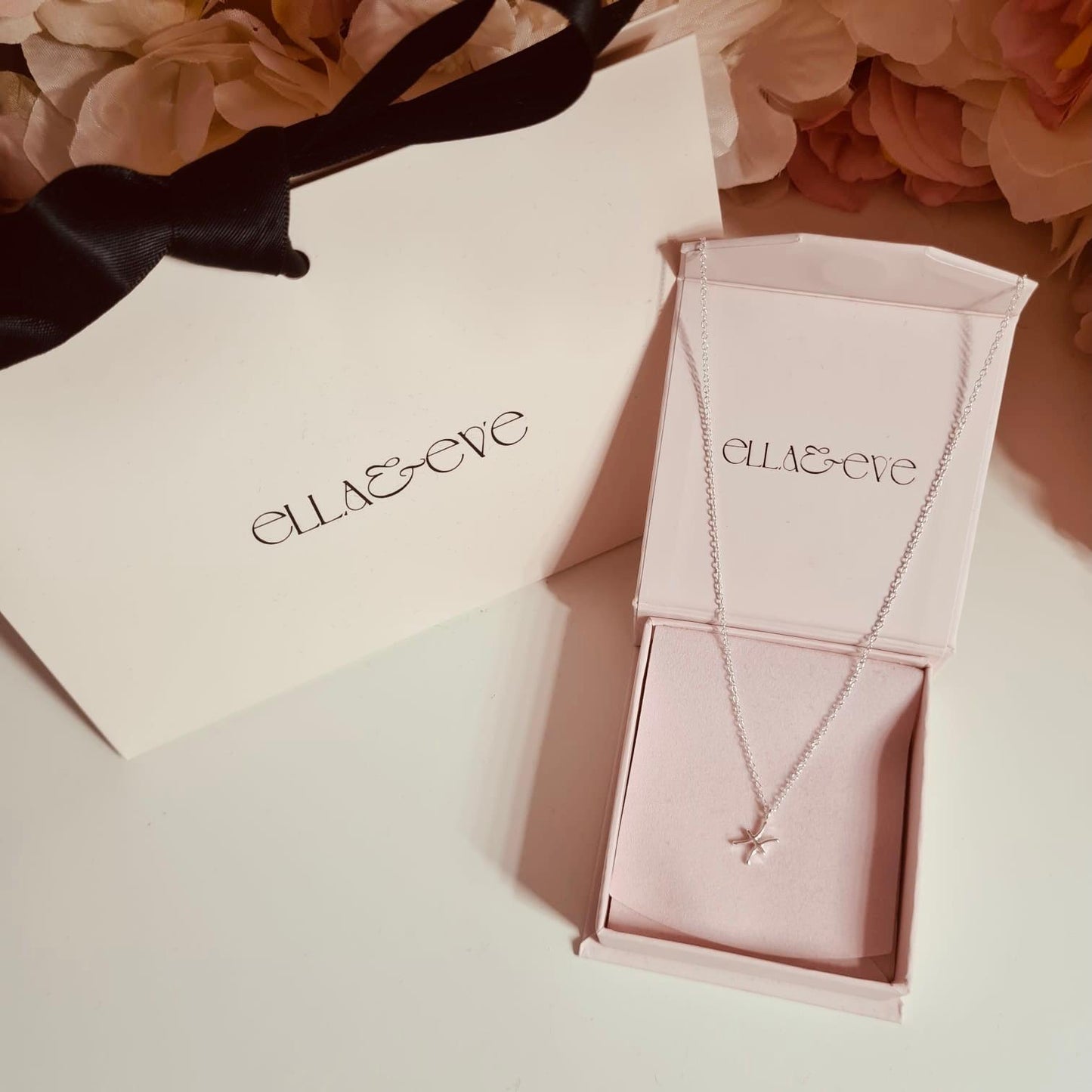 Sterling Silver Pisces Zodiac Sign Necklace - The Pisces